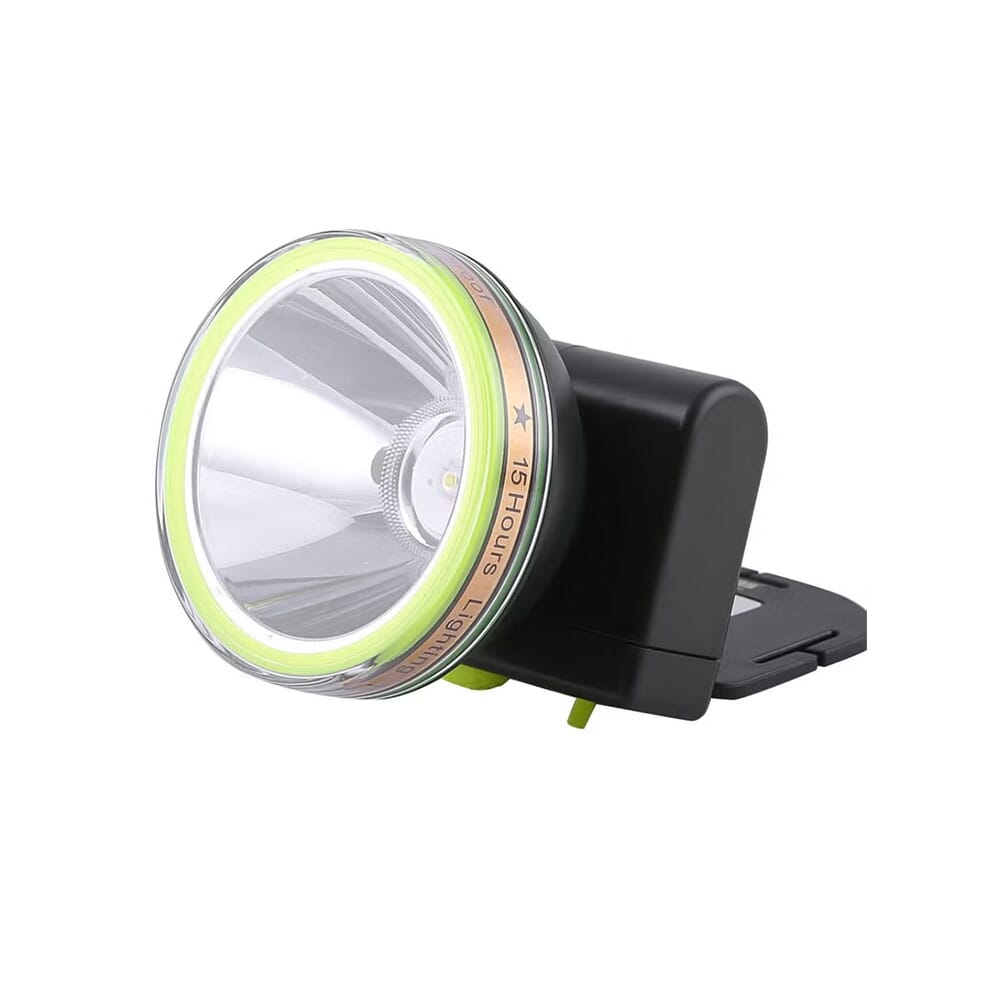 مصباح رأس LED مقاوم للماء قابل لإعادة الشحن - عمل لمدة 15 ساعة مع بطارية 4000 مللي أمبير، حزام رأس قابل للتعديل