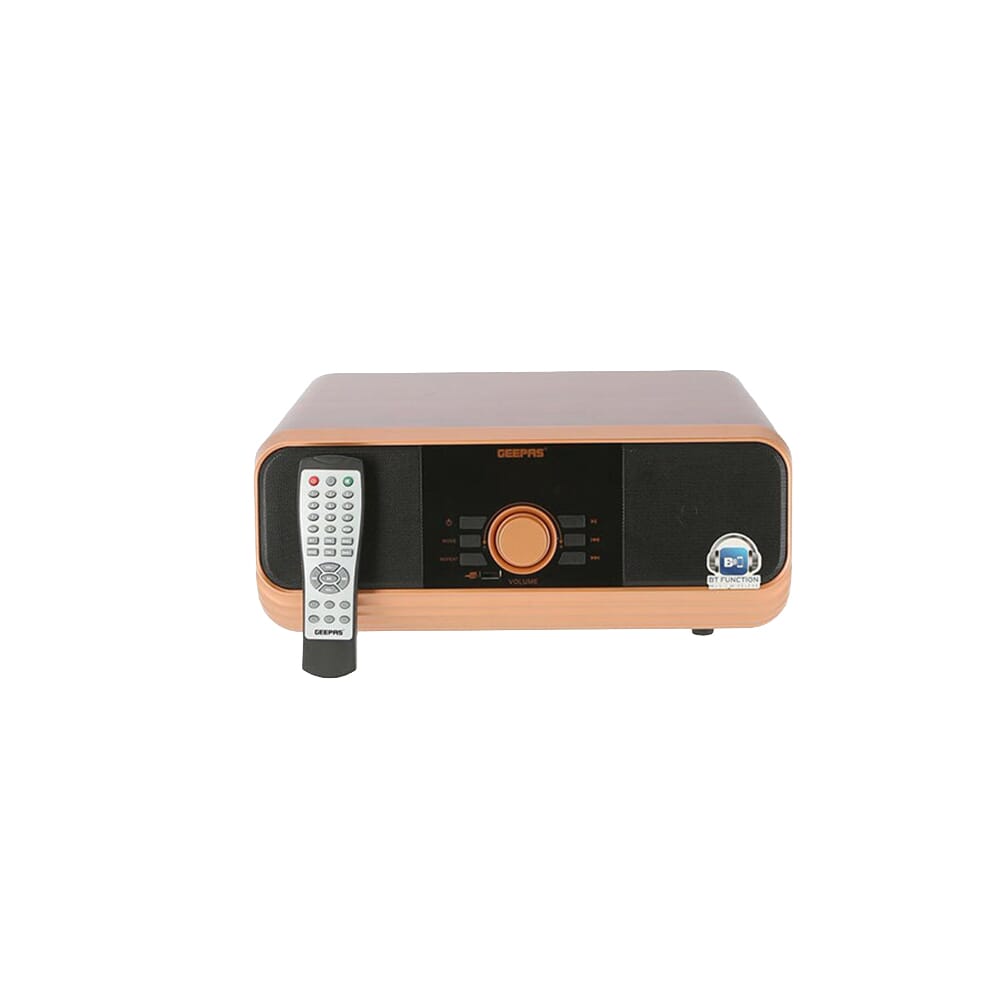 سماعة بلوتوث محمولة من جيباس بصوت ستيريو عالي الجودة وعرض LED - متعددة الألوان