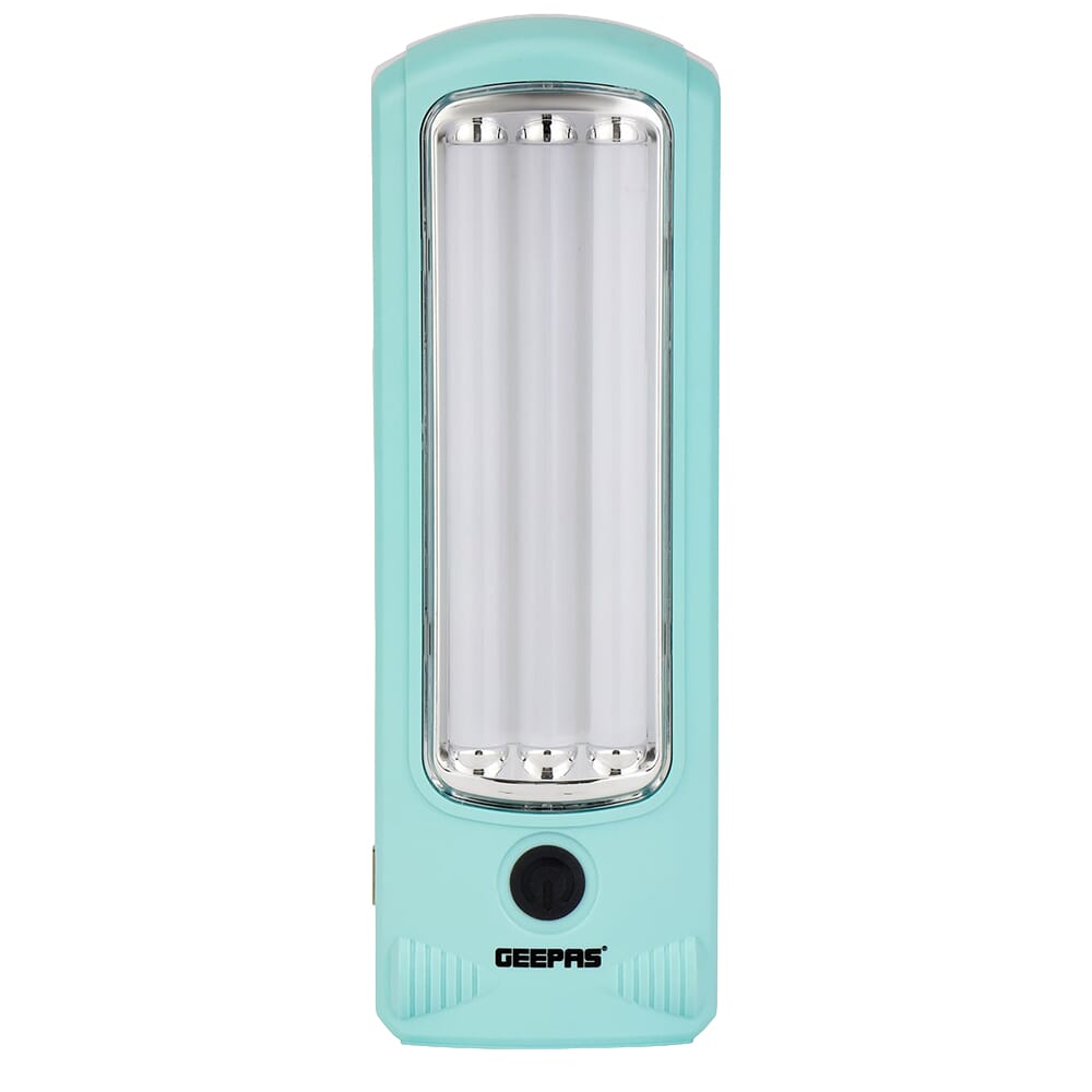 فانوس طوارئ بقوة عالية من جيباس مع لوحة شمسية، أزرق/شفاف