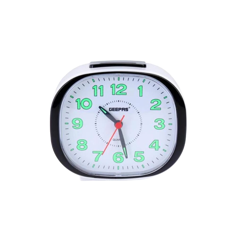 ساعة منبه صغيرة بمؤقت بطارية، صامتة بدون تكتكة، تنبيه بالتصاعدي وخاصية الإيقاف المؤقت والإضاءة، مثالية لغرفة النوم والدراسة