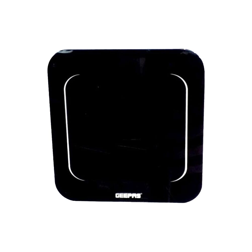 ميزان رقمي شخصي من جيباس بمنصة زجاجية مقواة، شاشة LCD، قدرة 180 كجم - أسود