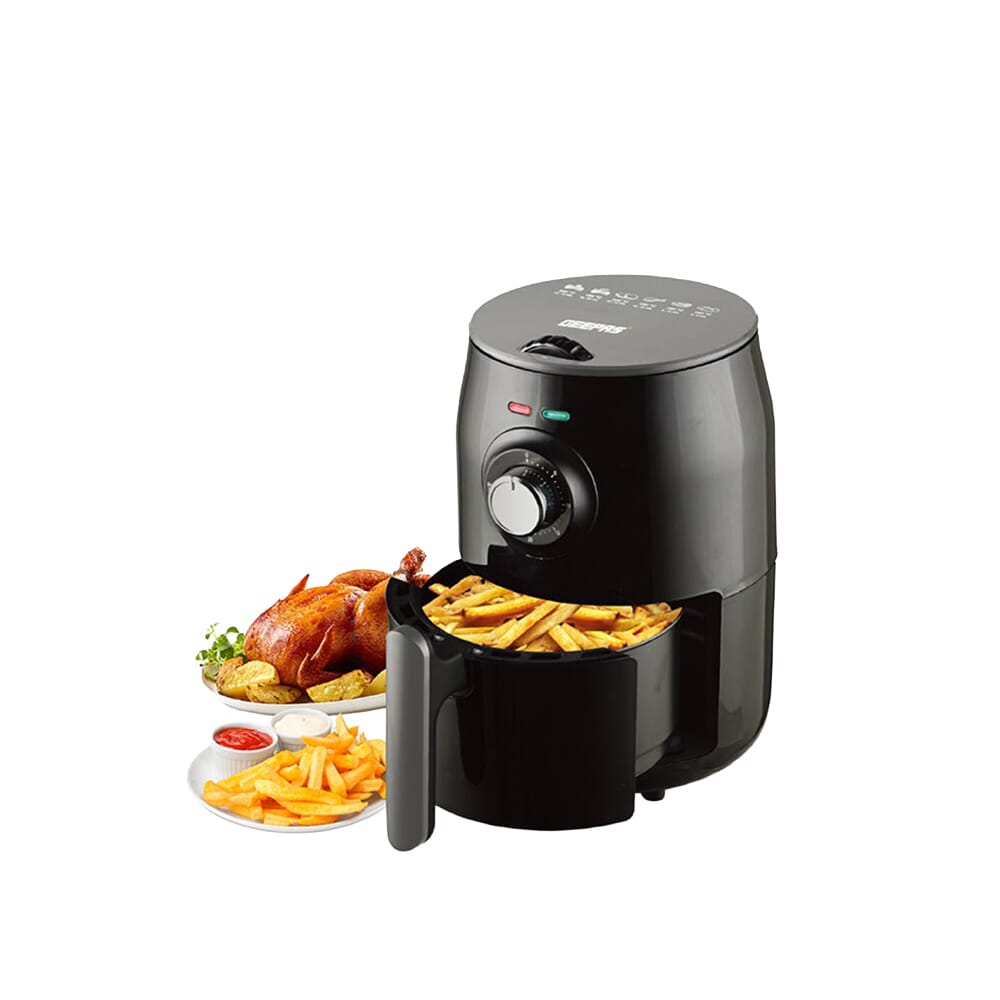 مقلاة هوائية بدون زيت من جيباس، سعة 1.8 لتر، 1000 واط، أسود