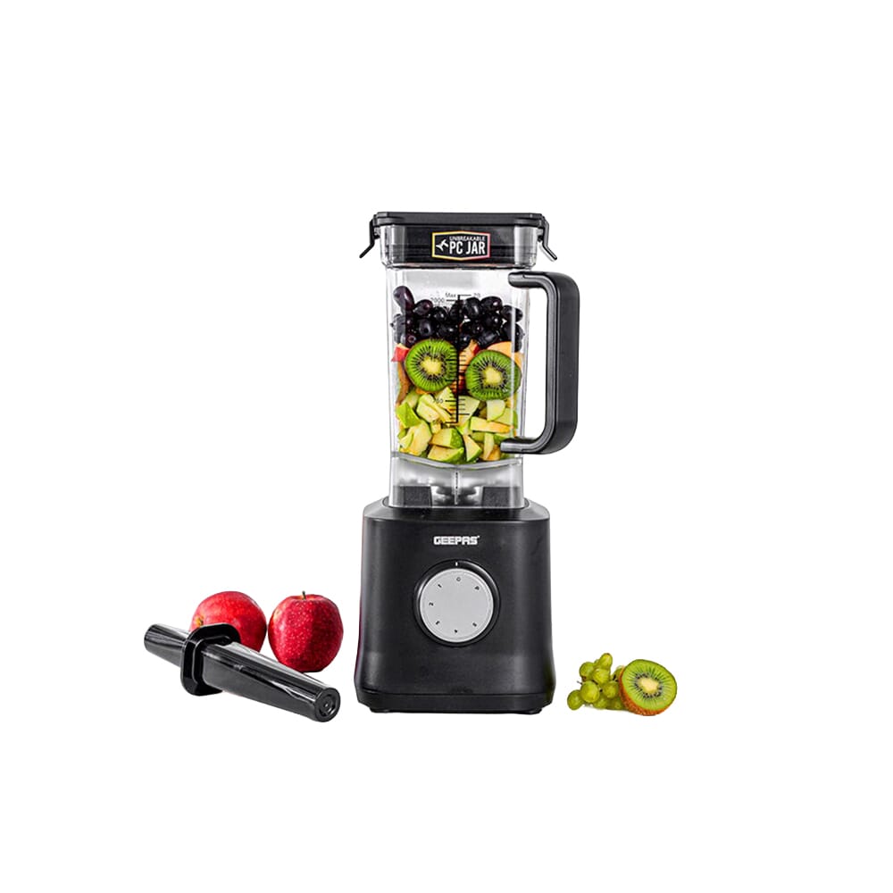 خلاط جيباس احترافي، قدرة 2000 واط، سعة 2 لتر، أسود