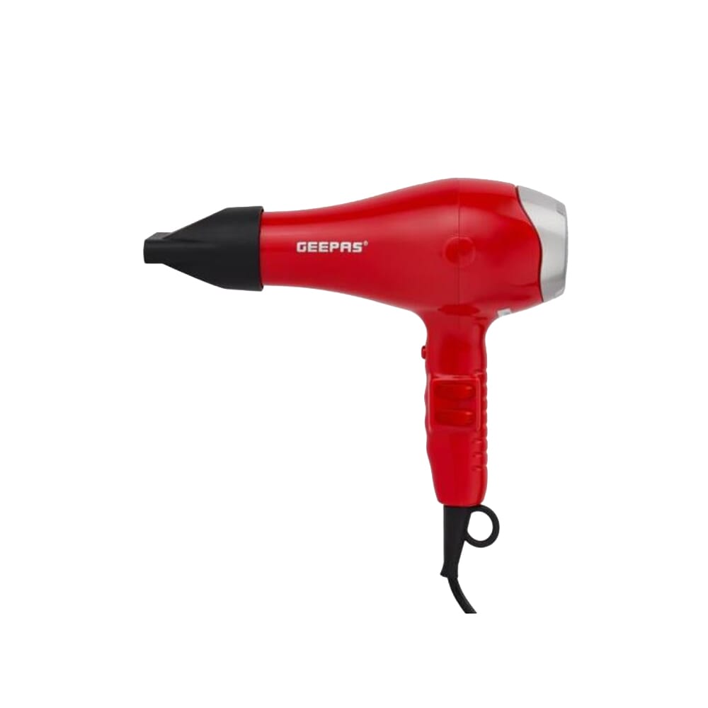 مجفف شعر جيباس 1500 واط، 2 سرعات و 3 درجات حرارة، محرك توربو للتجفيف السريع، سرعة عالية، صوت هادئ، ووظيفة تبريد سريعة