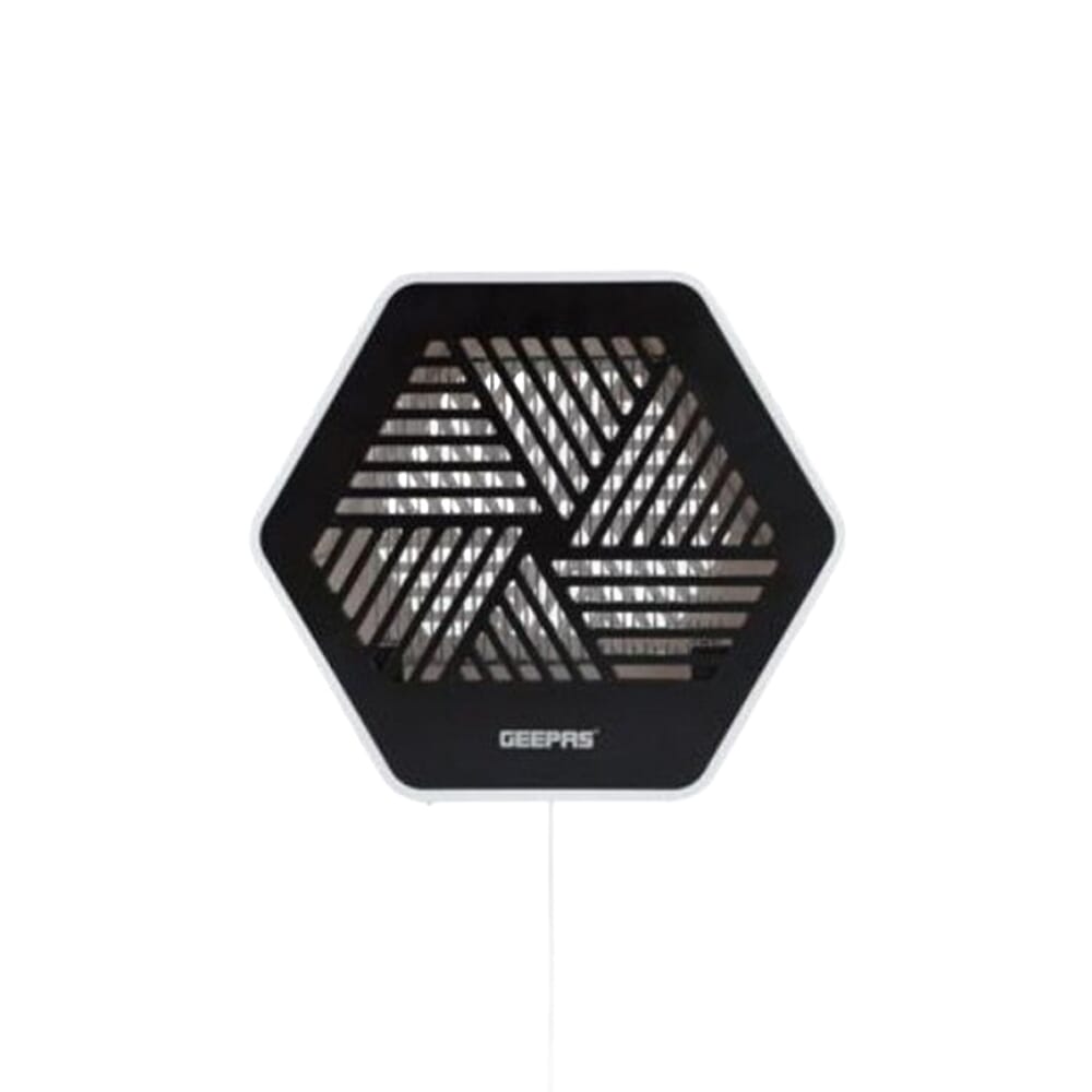 مبيد البعوض والحشرات جيباس، أنابيب UV مع حبل ومفتاح تشغيل/إيقاف 8.0 واط GBK1151N أبيض/أسود