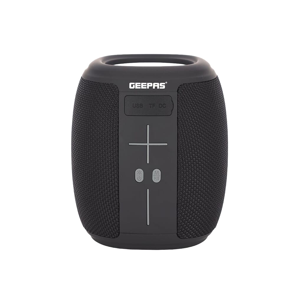 سماعة بلوتوث قابلة لإعادة الشحن، بطاقة ذاكرة/USB/FM، بطارية ليثيوم، مع وظيفة TWS ومدخل Aux-In، سماعة محمولة مع مكالمات حرة اليدين - أسود