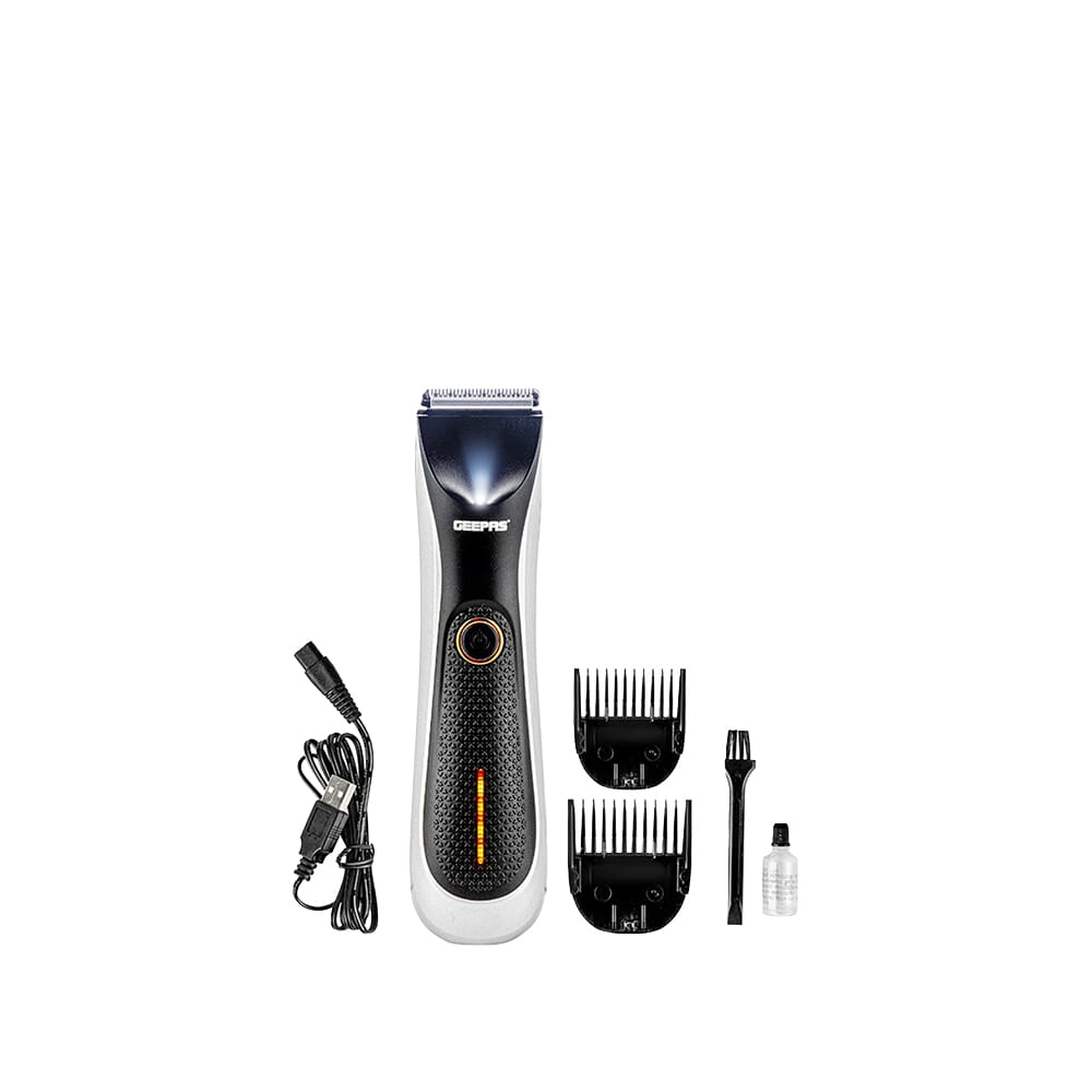 قصَّاصة لحية احترافية من جيباس بتقنية برو شيلد 1.0، بطارية قوية وتصميم مقاوم للماء - أسود