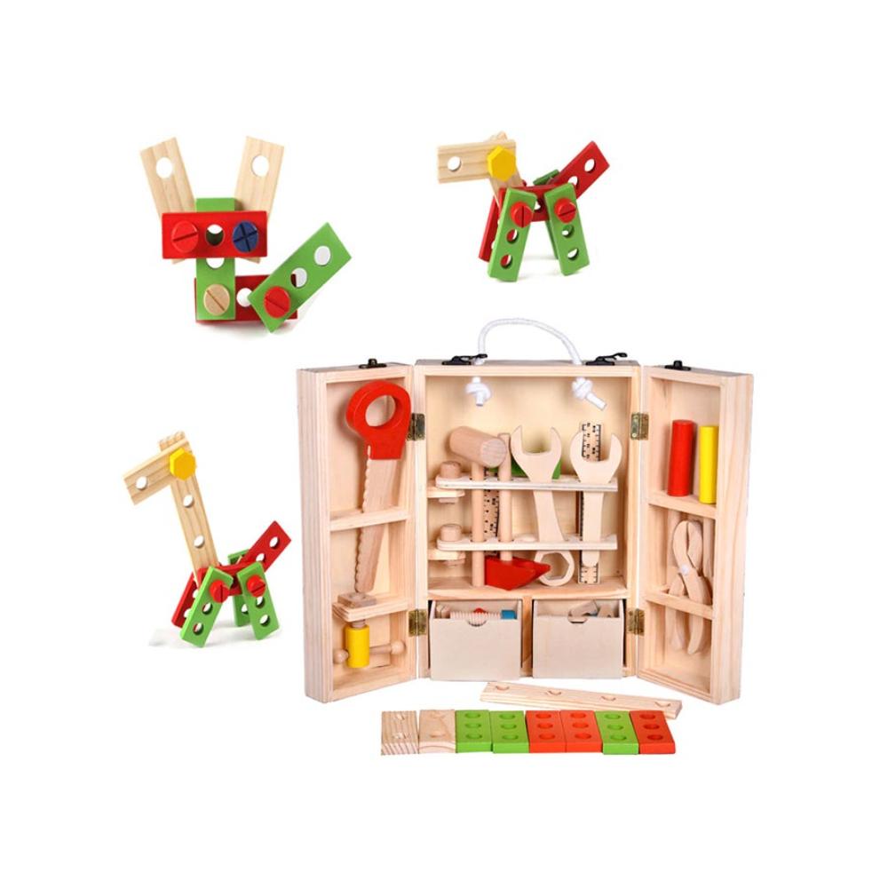 طقم ألعاب خشبية للأطفال صامولة صيانة