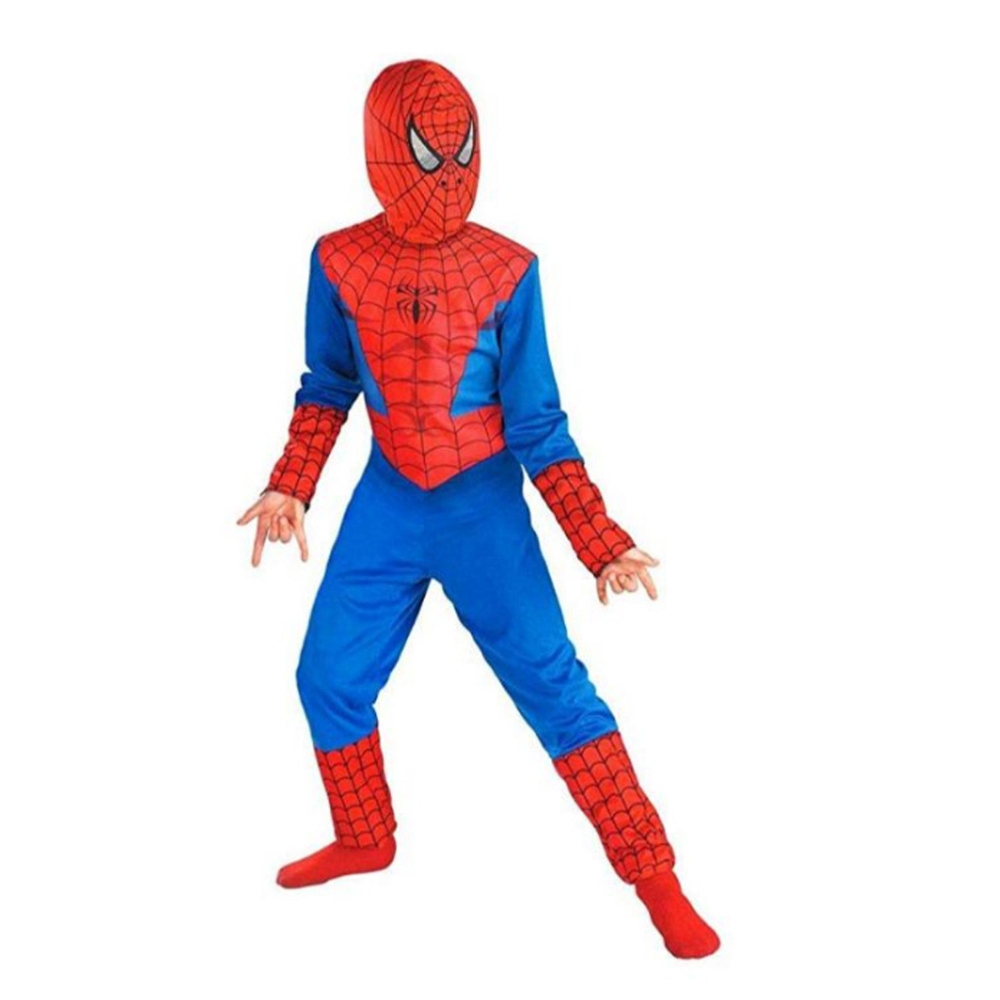 فانسي دريسويل زي سبايدرمان للأطفال من 4 إلى 6 سنوات مع مطلق أقراص