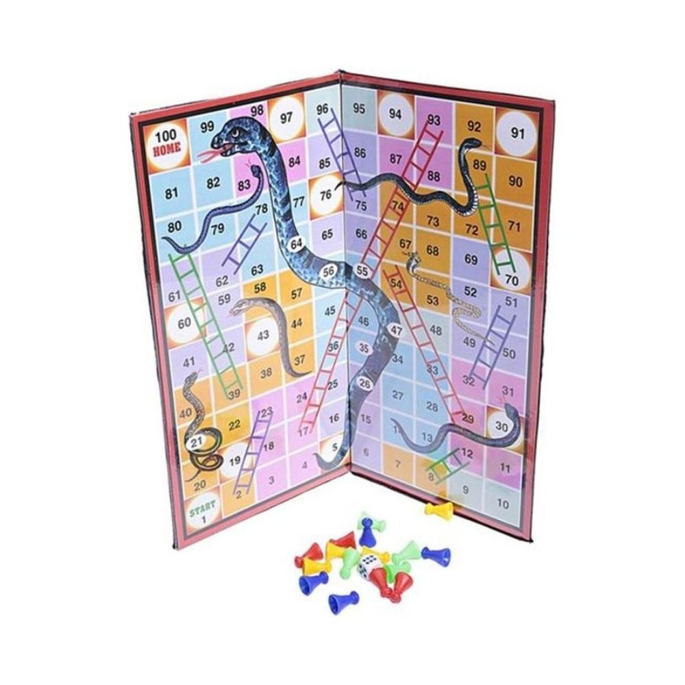 بي جي إم طقم لعبة خشبية السلم والثعبان مزدوج - موديل bjm87886889