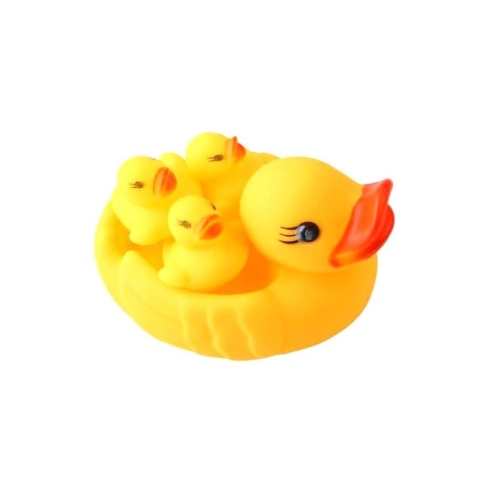 بيوينتي طقم ألعاب استحمام بطة مطاطي - 4 قطع