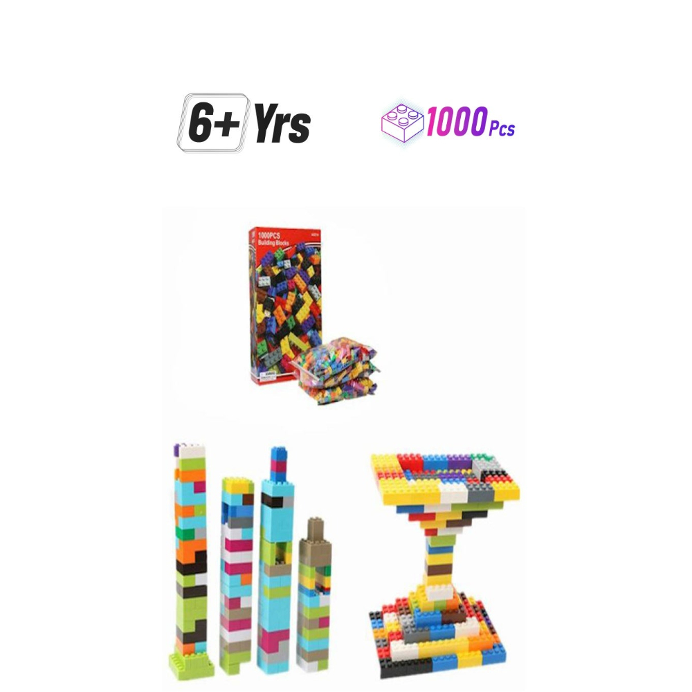  مكعبات بناء 1000 قطعة لعمر 6 سنوات فما فوق 