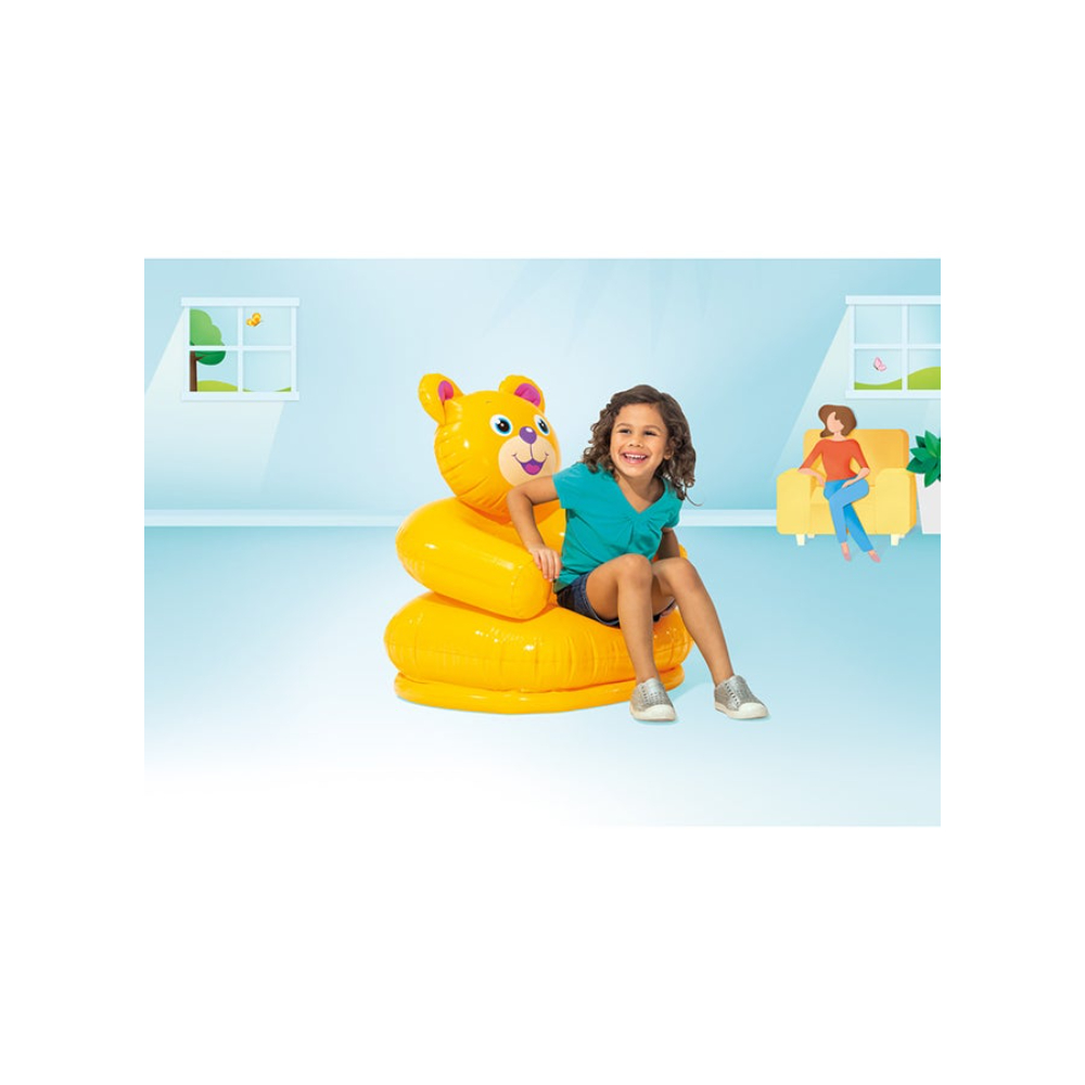 انتكس مقعد نفخ للأطفال تصميم حيوان محمول