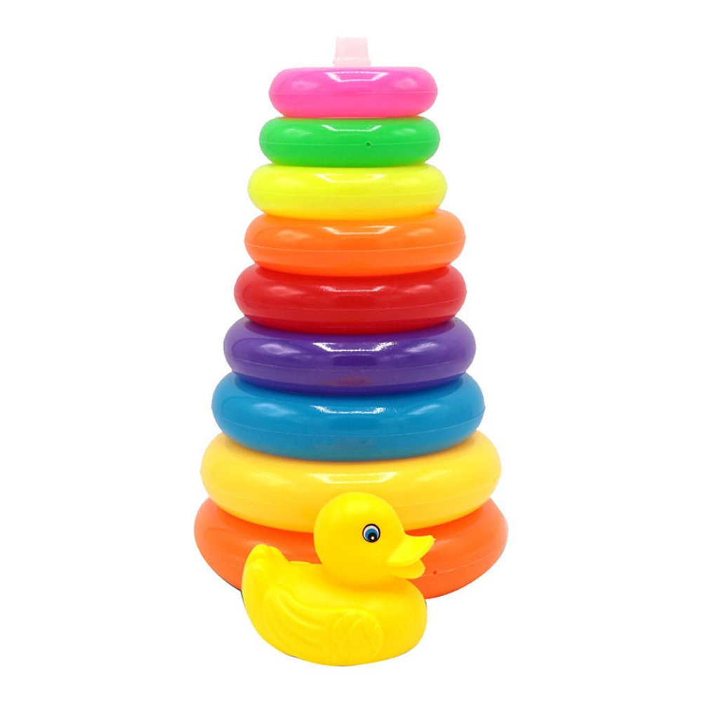  مجموعة لعب دائرية ملونة مع عمود