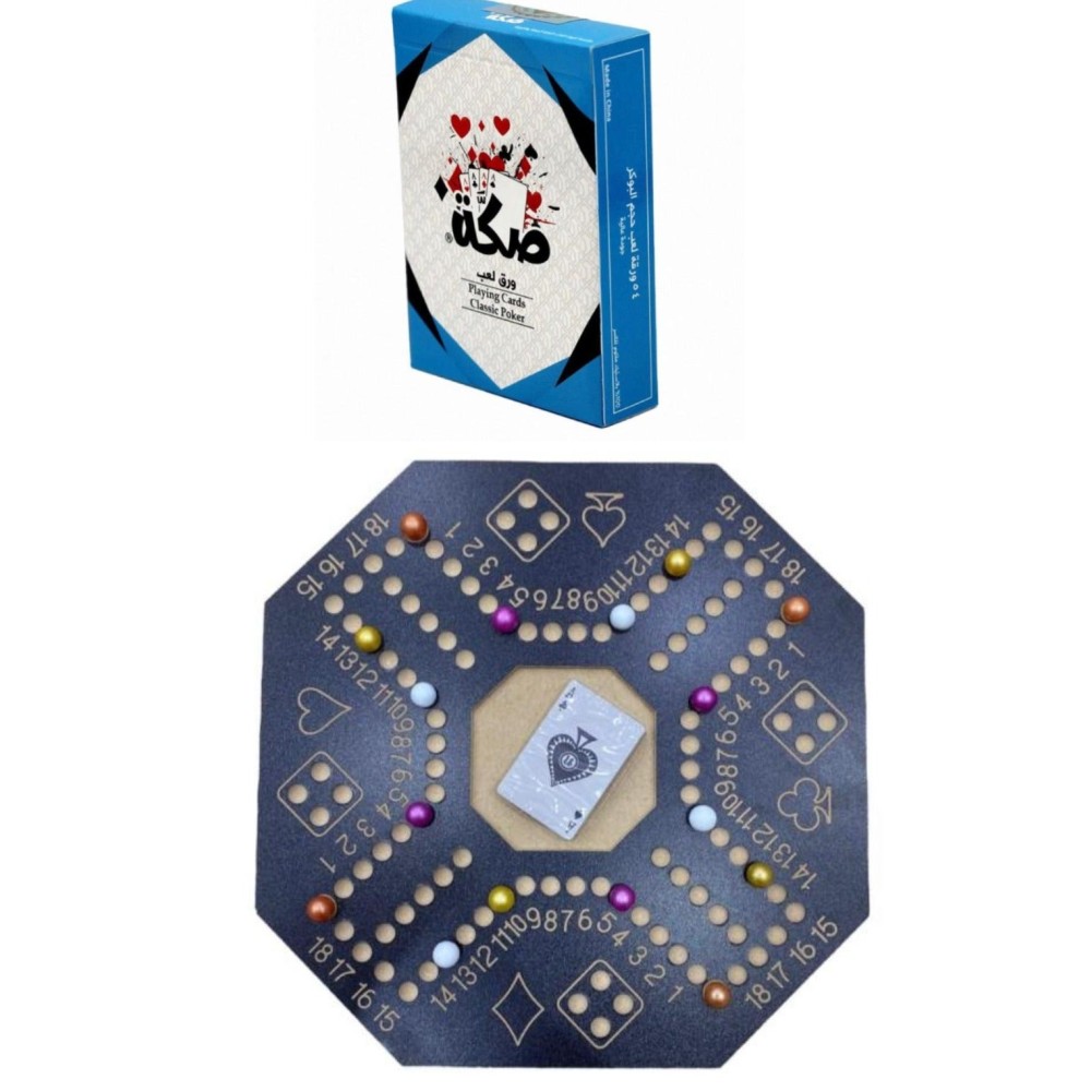 لعبة مرح لعبة لوح جاكارو رخامي وأوراق لعب صكة الأصلية - 16 حجر