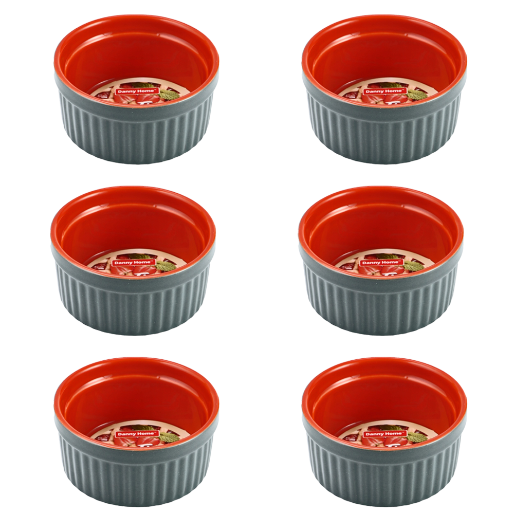 داني هوم طقم مطايب بورسلان دائرية صغيرة - 6 قطع