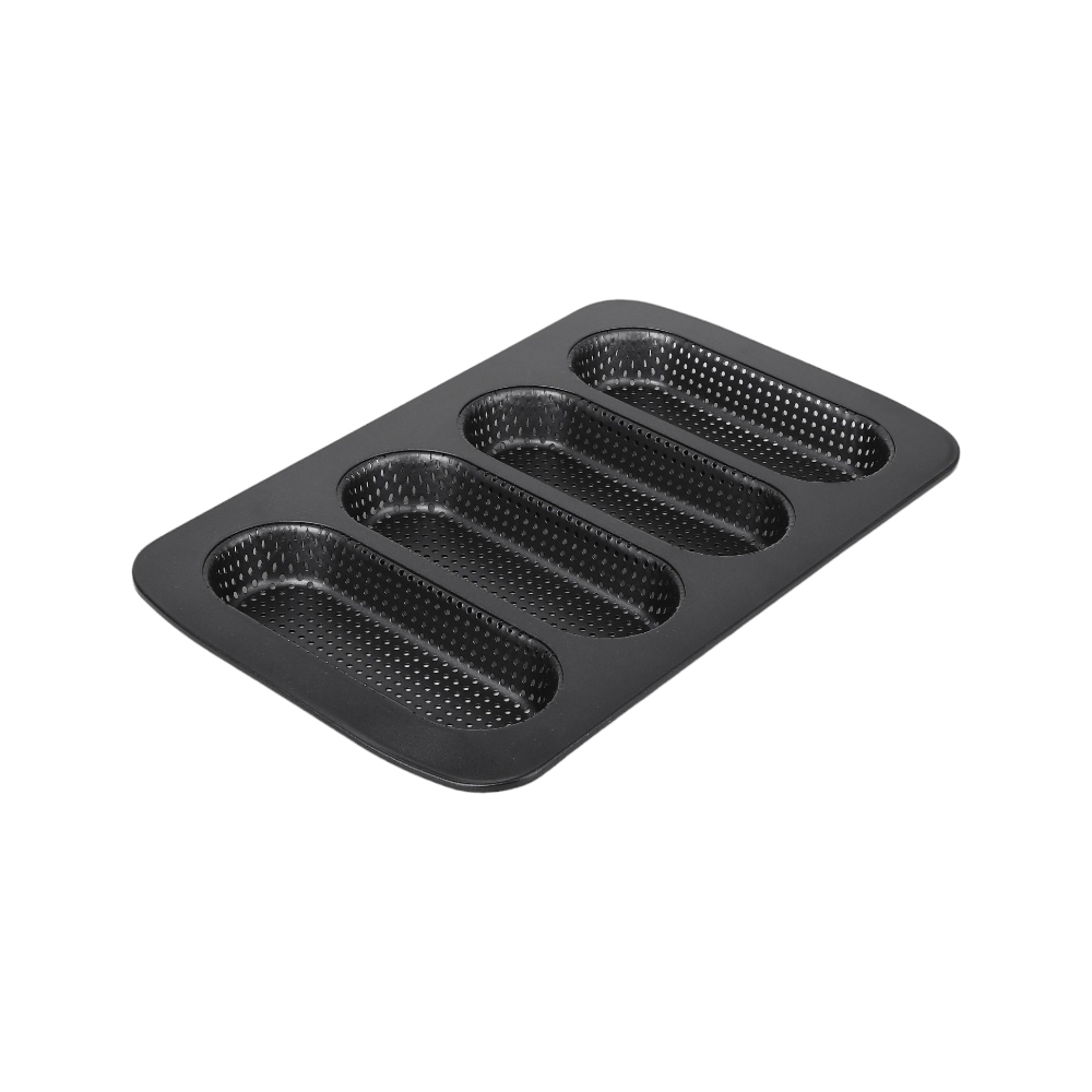 قالب للروتي والكيك ب4 فتحات - أسود