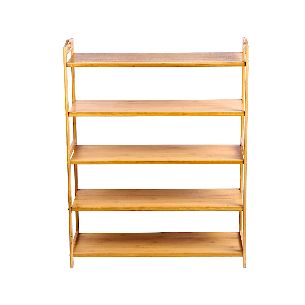 جزامة مصنوعة من الخشب تتكون من 5 ارفف - بني