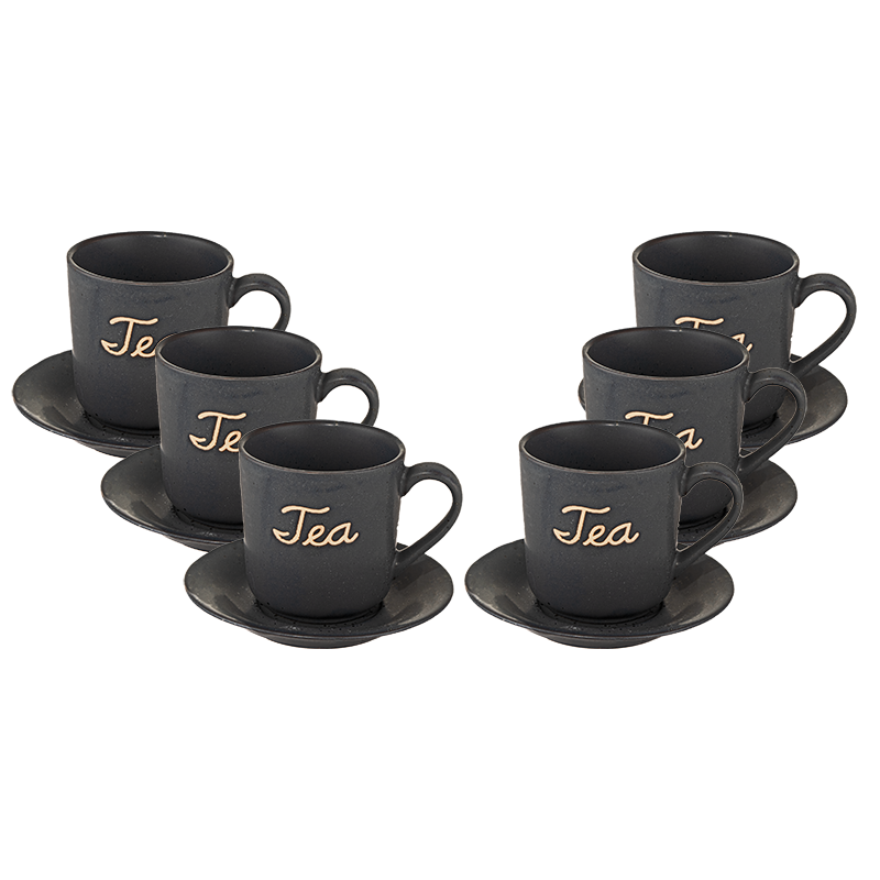 داني هوم طقم اكواب بروسلان مع السايسر - 6 قطع