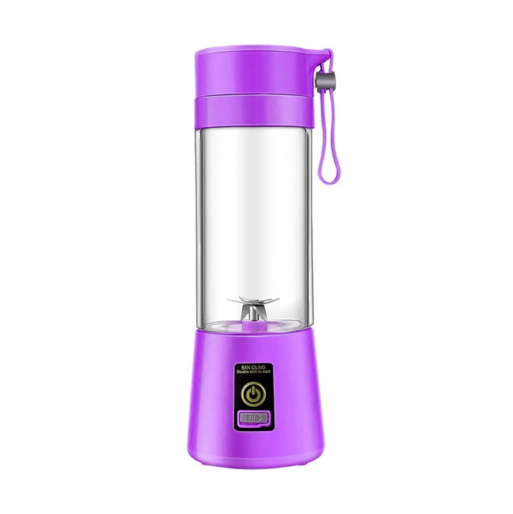 كوب صنع العصير يدوي قابل للشحن - 380 ملي -purple