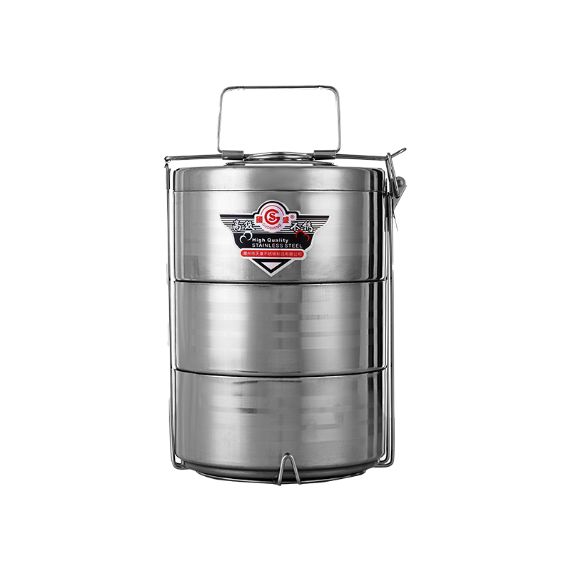 طقم حافظات طعام استيل 3 طبقات - فضي