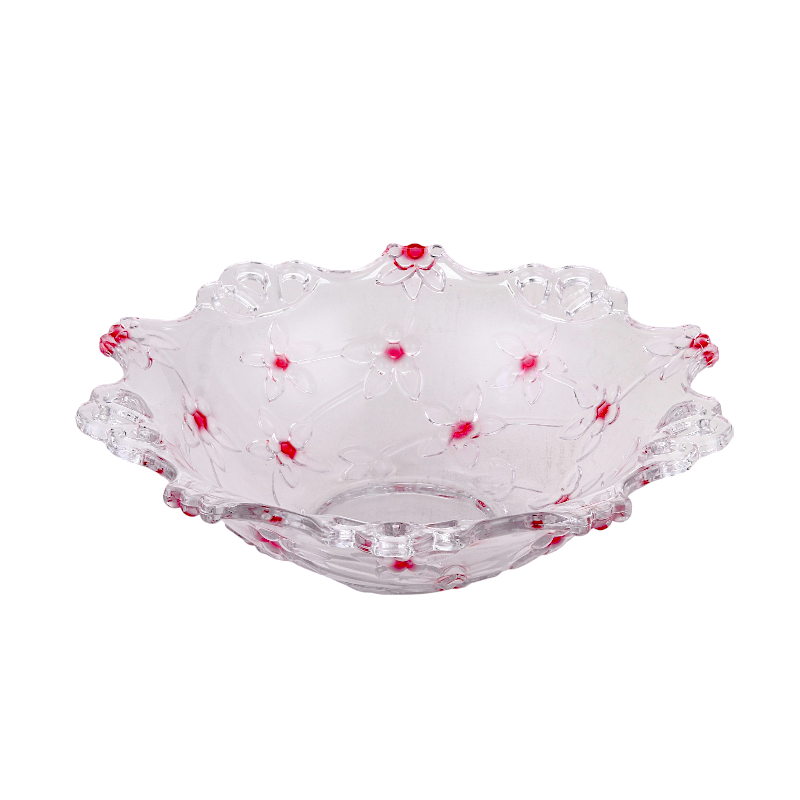 مطيبة تقديم زجاجية منقوشة - 33 سم