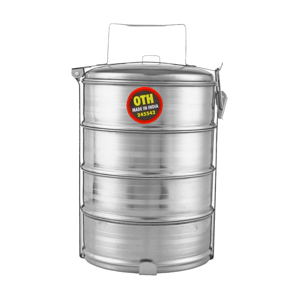 طقم حافظات طعام استيل 4 طبقات - فضي