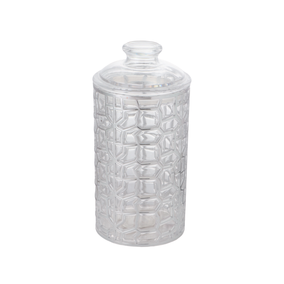 برطمان إكريليك شفاف كبير بغطاء