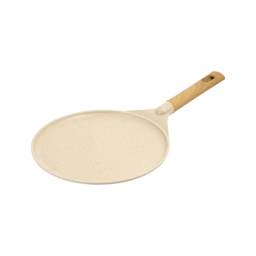 طاوة طهي مسطحة من الجرانيت الأصلي 26 سم - بيج