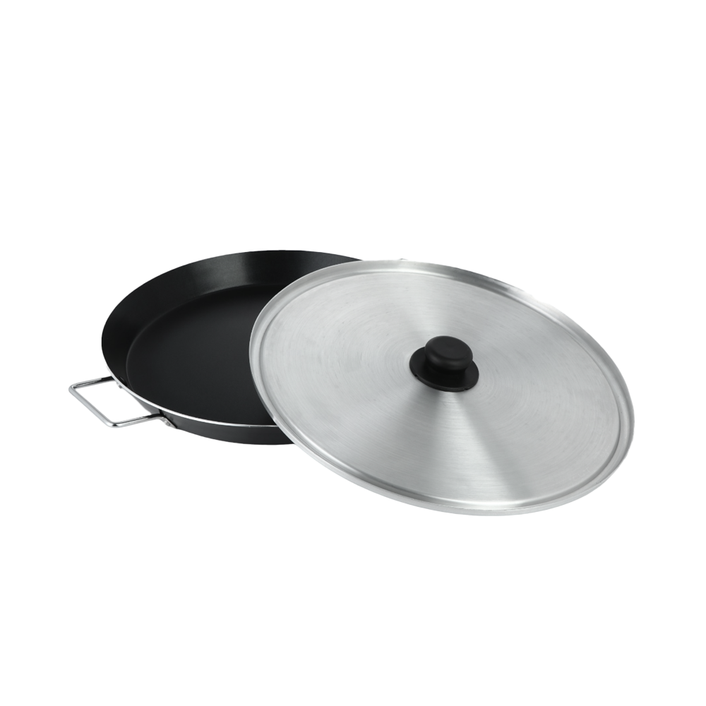 فرست كوك ملحة تيفال مع الغطاء ومقابض يد 36 سم - أسود