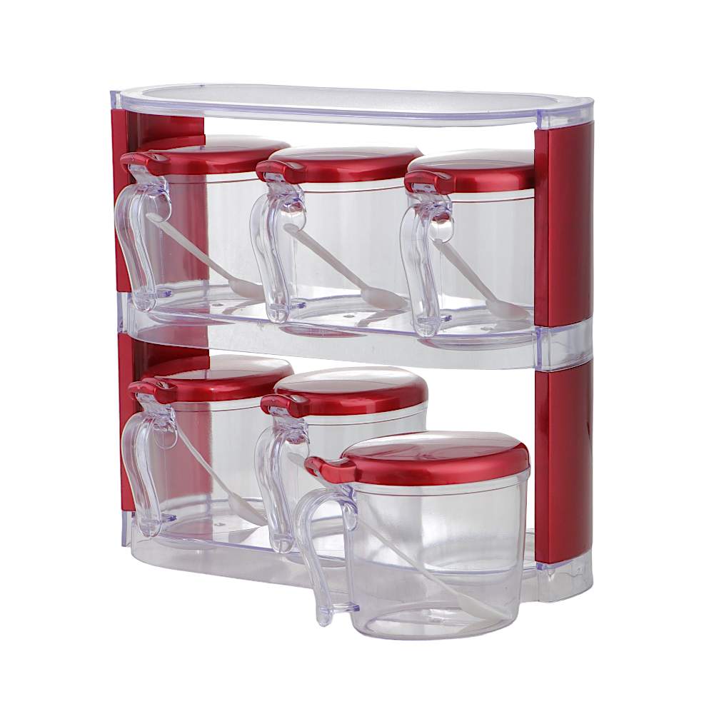 طقم أوعية توابل وبهارات صغير - 6 قطع