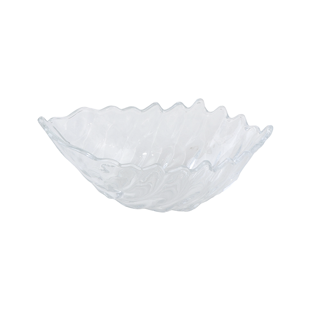 طبق زجاجي ديكوري شكل ورقة الشجر- 19 سم