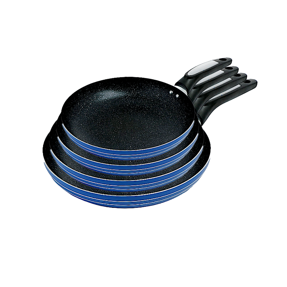 
عرض فرست كوك طقم طاوات طبخ من التيفال بمقبض عازل حجم  21 سم + 22سم + 23 سم + 24 سم