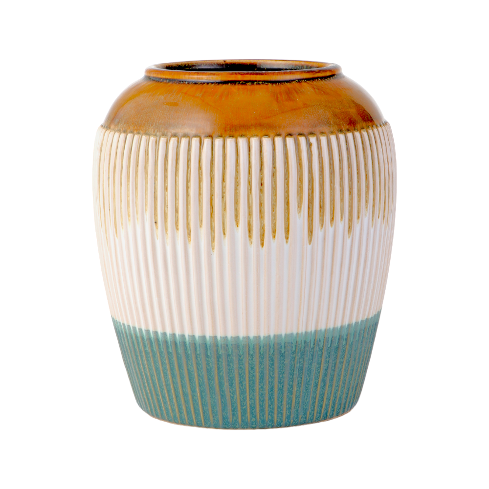 داني هوم مزهرية سيراميك دائرية - 21*24 سم