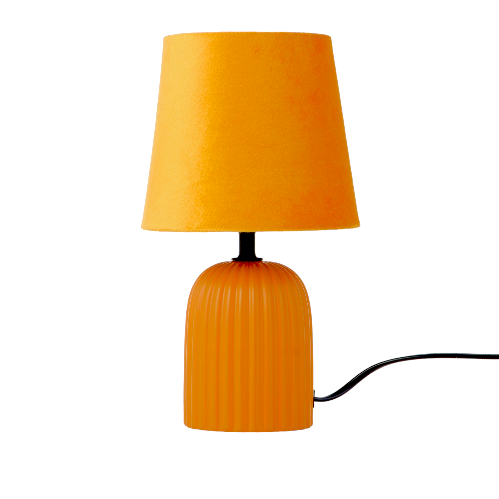 داني هوم مصباح طاولة بقاعدة سيراميك قوة 40 وات حجم 15.5*27.5 سم - برتقالي