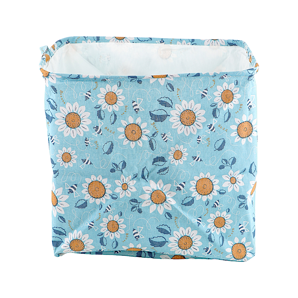 سلة غسيل قماشية قابلة للطي مقاس 40*50 سم - أزرق