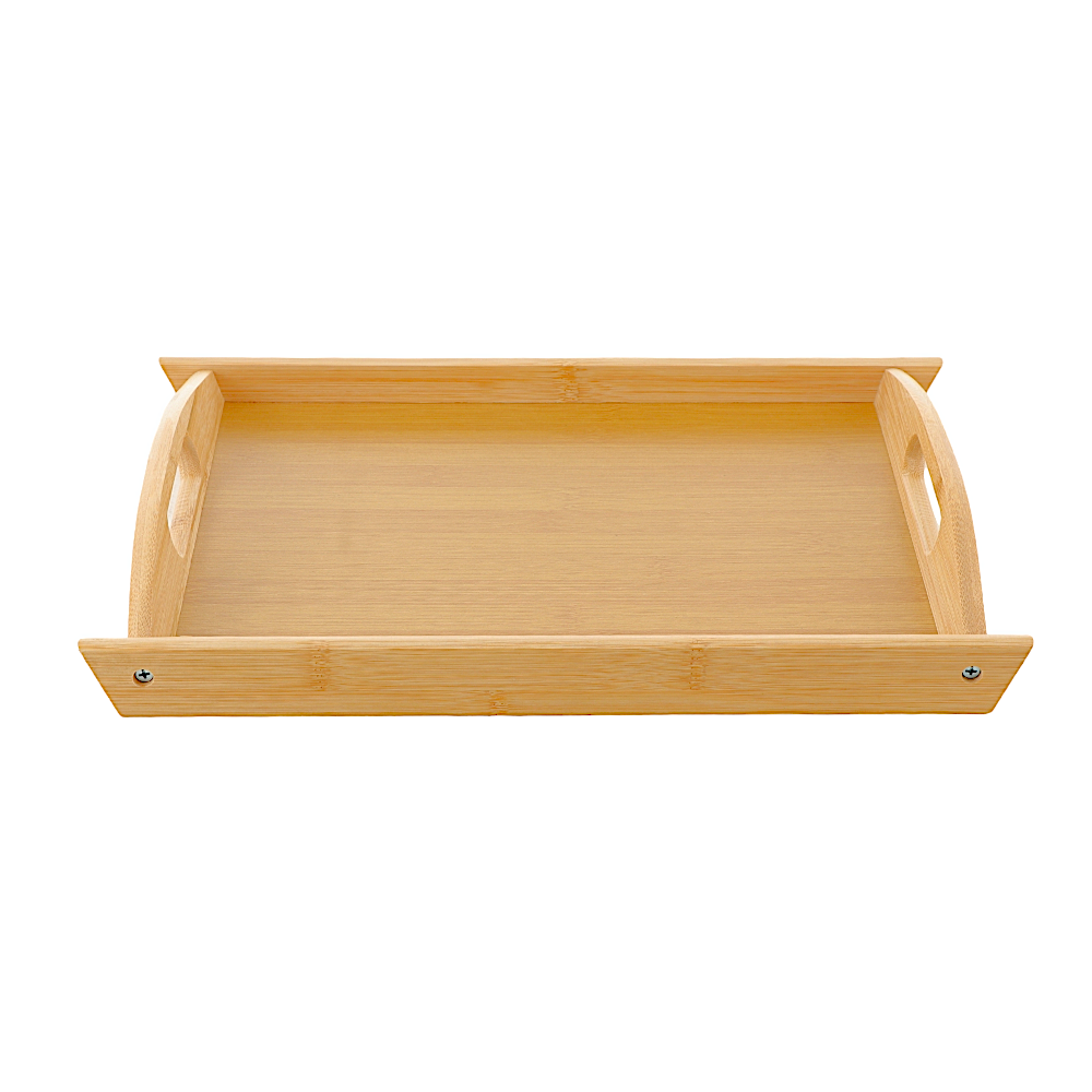 صحن تقديم خشبي مستطيل على شكل سفينة - 44 سم