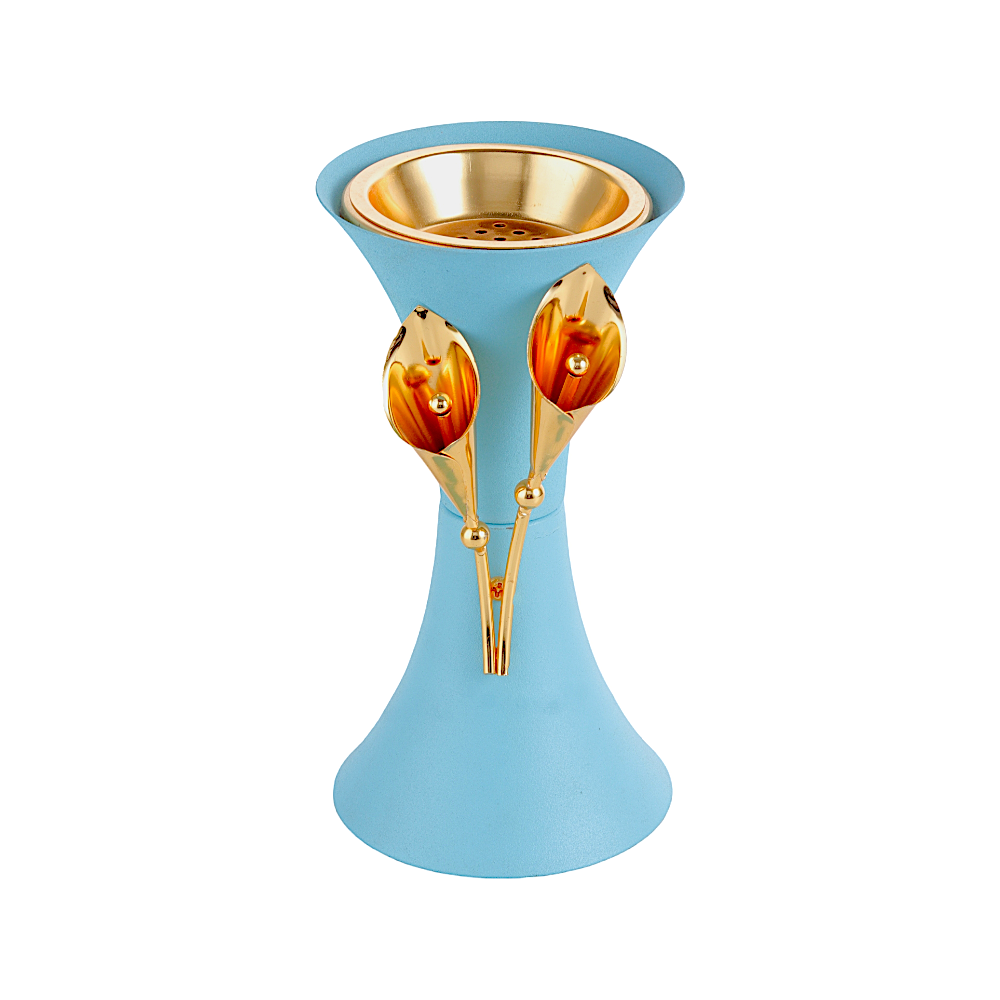 مبخرة فحم إستيل بتصميم مزهرية - مقاس 18*8 سم