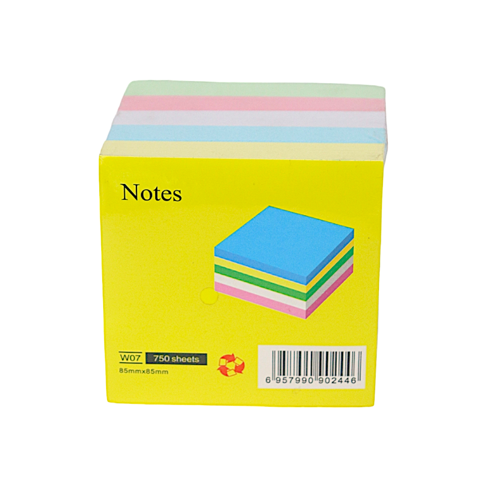 نوتس ورق ملاحظات ملون مقاس 8.5*8.5 سم - 750 ورقة