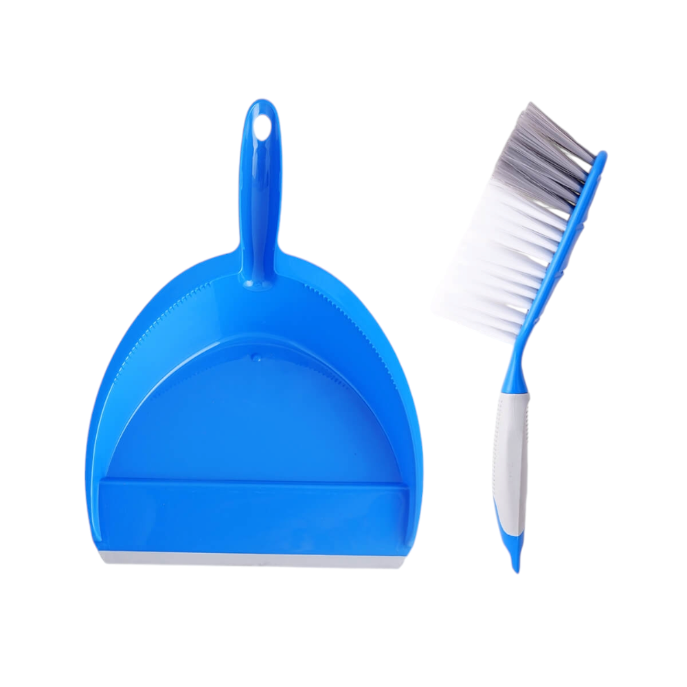 طقم مكنسة يدوية صغيرة مع الملف موديل KC2002 -  أزرق 