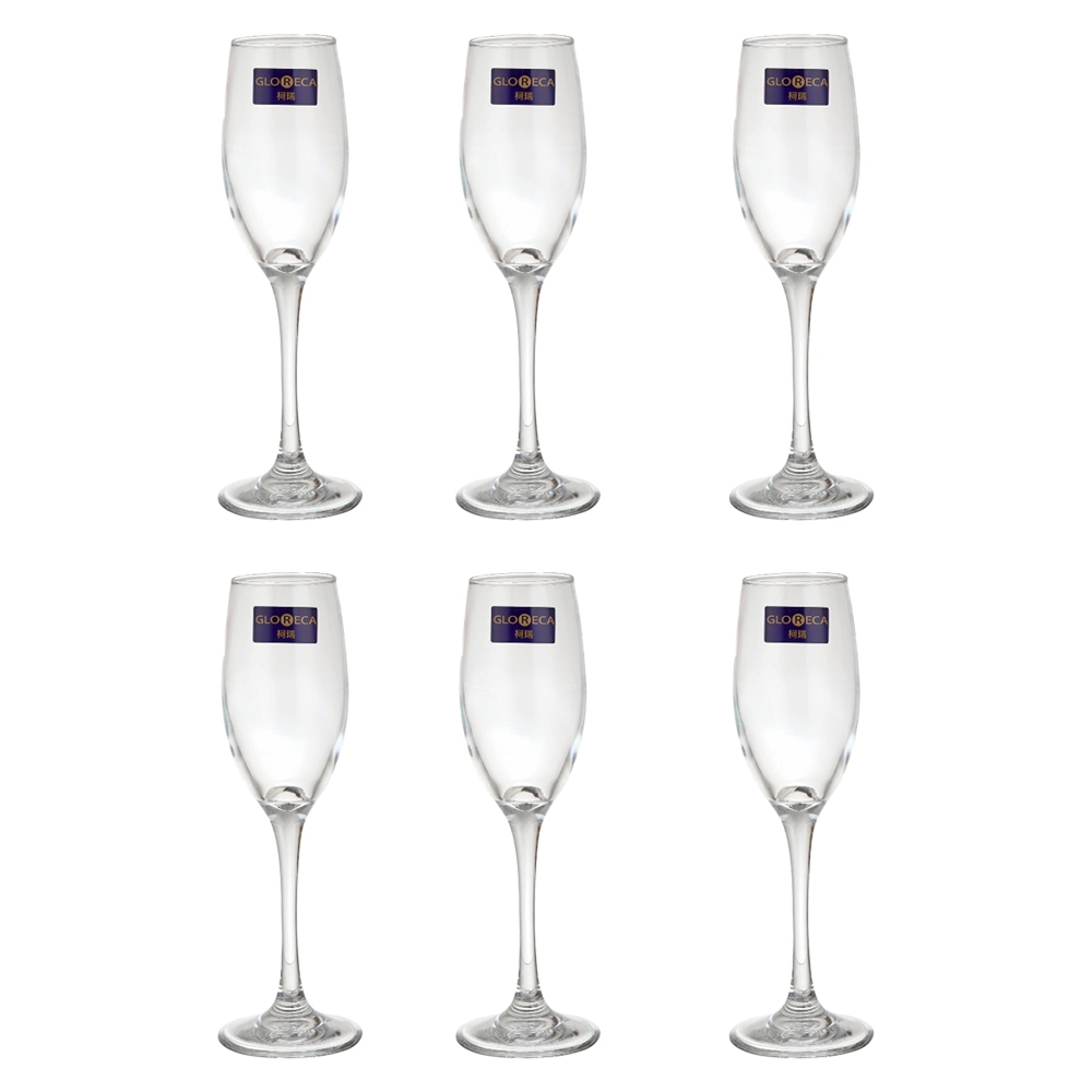 جلوريكا  طقم كاسات عصير عرائسي بقاعدة طويلة سعة 180 مل  -  6 قطع 