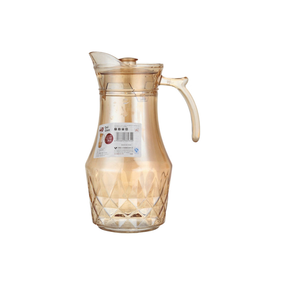 ديلي غلاس جاك زجاجي كهرماني بسعة 1 لتر موديل YZH-41C/L1HA  - كهرماني