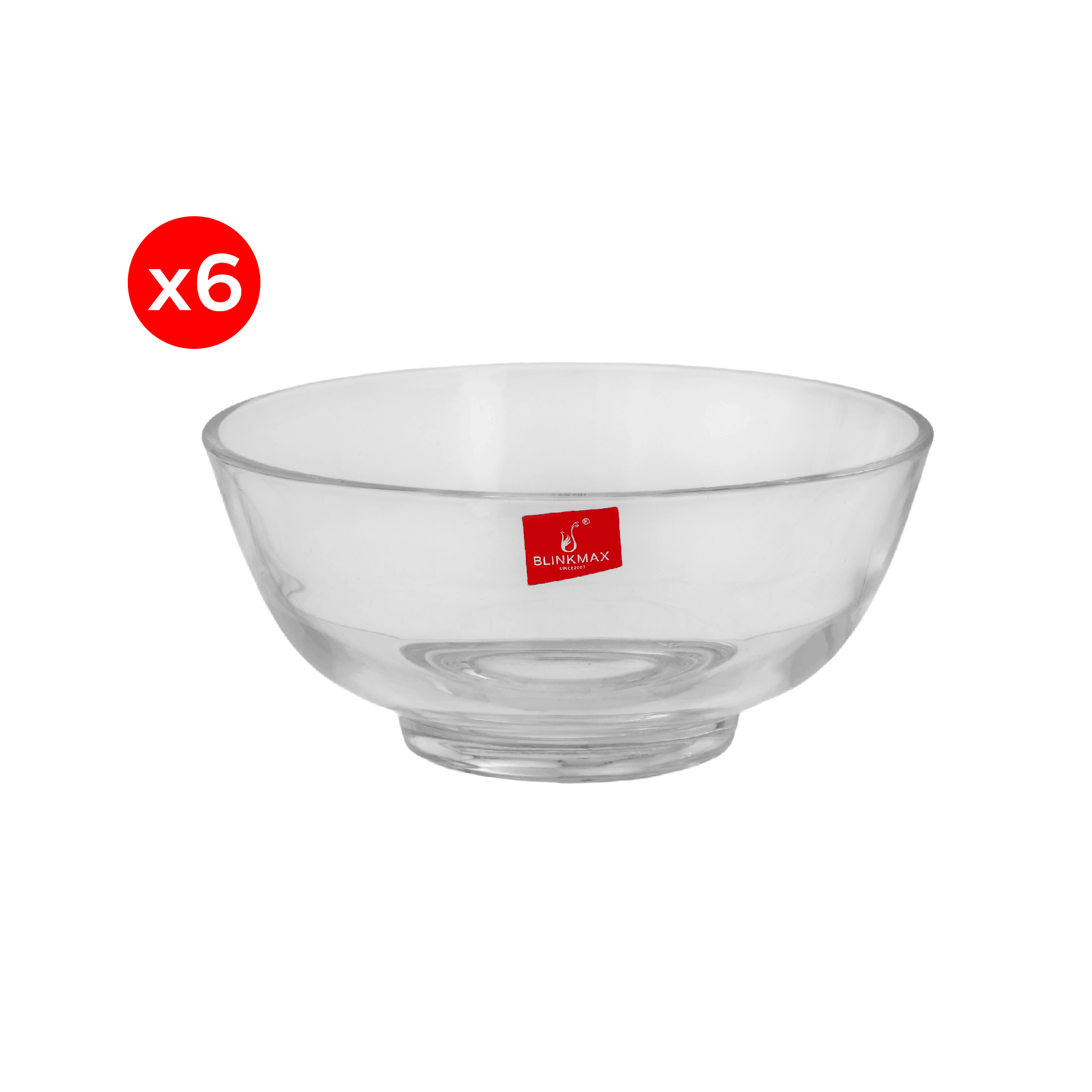 بلينك ماكس طقم مطايب زجاجية بقطر 4.5 بوصة موديل LZ030401 - عدد 6 قطع

