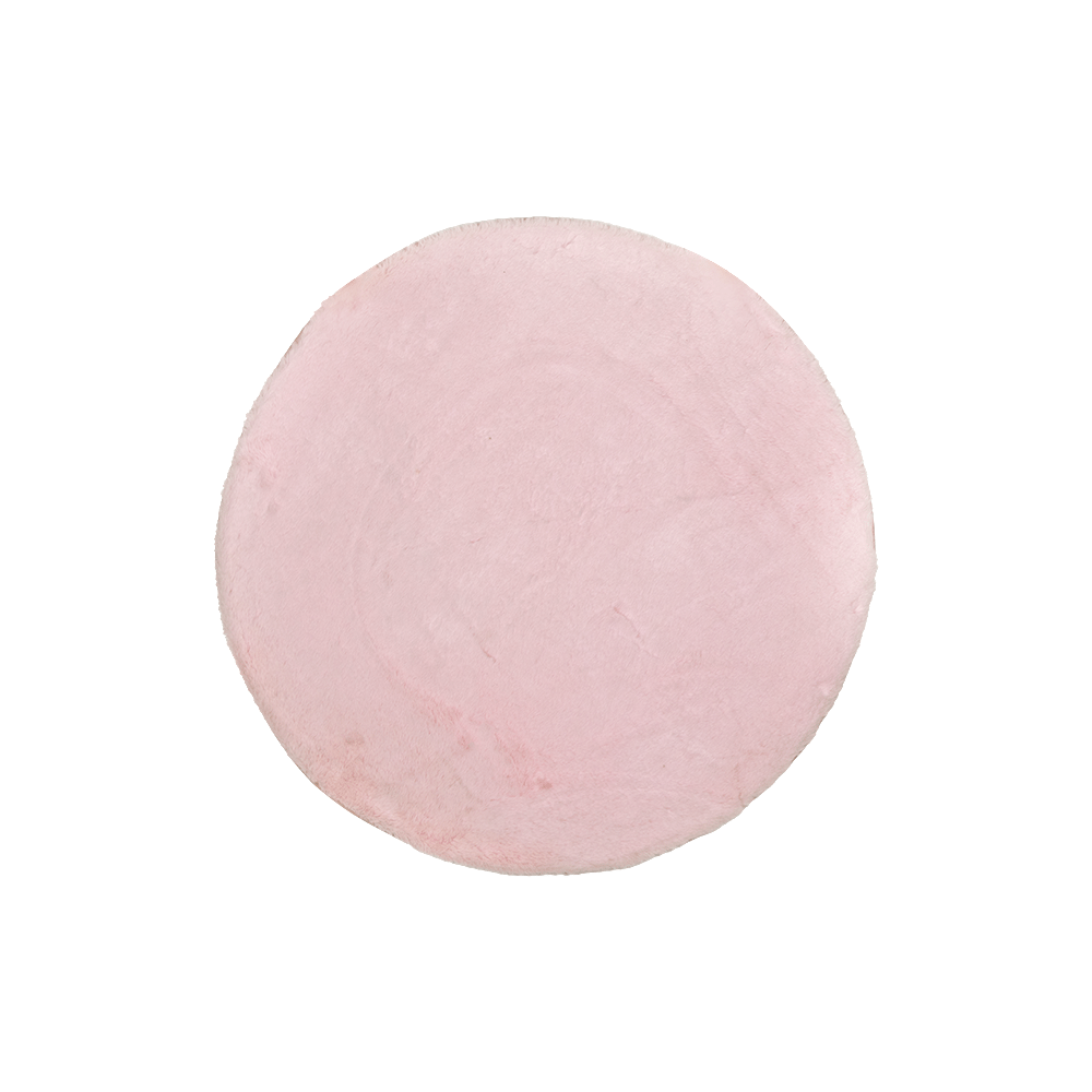 مفرشة أرضية فروية من الصوف بقياس 90*90 سم - وردي