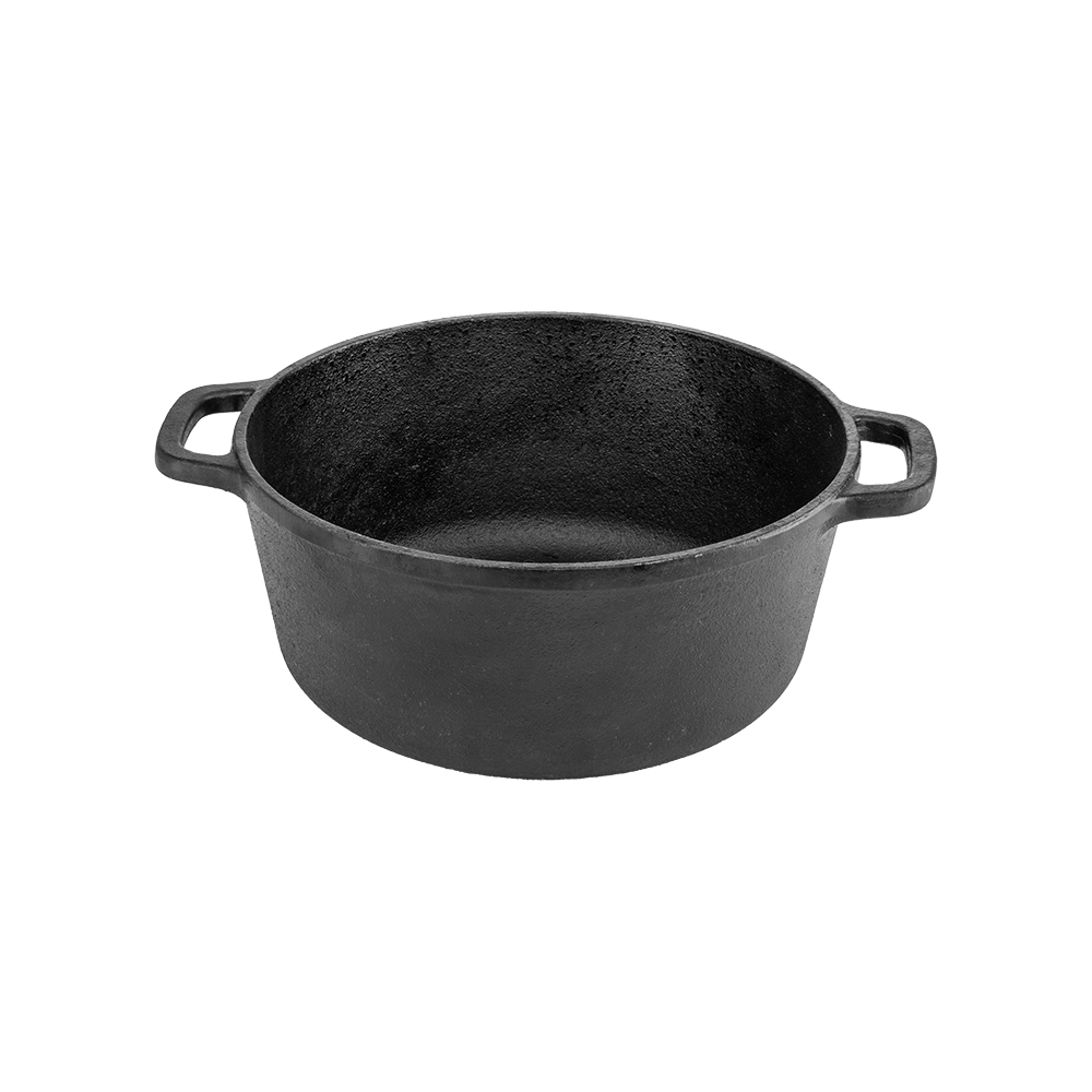 البدر قدر طهي معدني عميق بمقابض جانبية - 24 سم