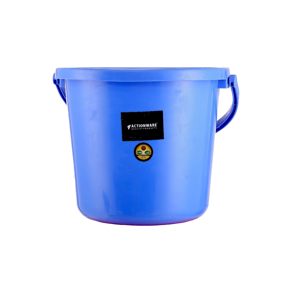 اكشن وير دلو بلاستيكي متعدد الاستخدامات سعة 18 لتر - أزرق