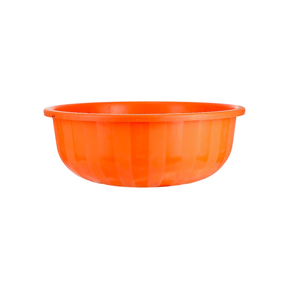 حوض بلاستيكي دائري بسعة 28 لتر - برتقالي