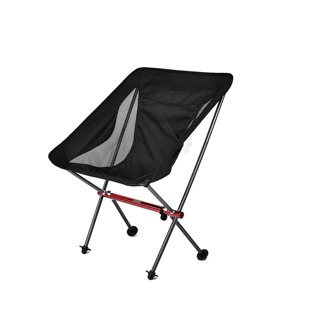 جاركان كرسي وايد سي قابل للطي للتخييم و الصيد و الإسترخاء - أسود