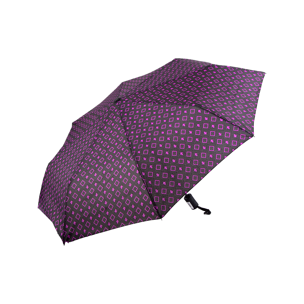 مظلة بلاستيكية للحماية من الشمس والمطر بمقبض قصير - بنفسجي 