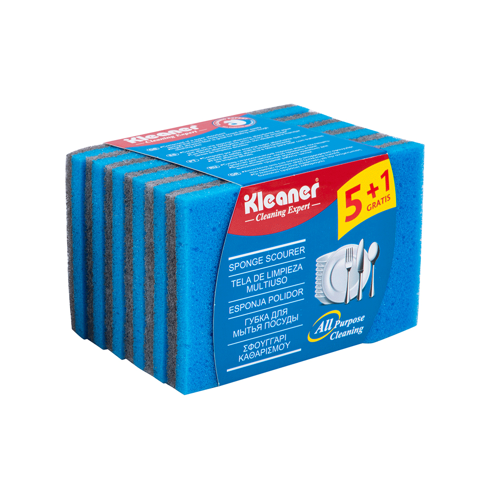 كلينر اسفنجة تنظيف متعددة الاستخدامات أزرق - 6 قطع